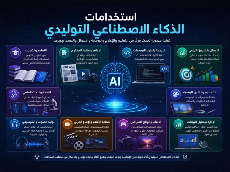 استخدامات الذكاء الاصطناعي التوليدي